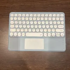 ライトブルーワイヤレスキーボード タッチパッド付き