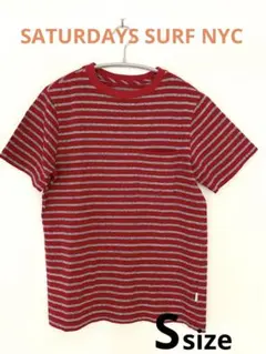 saturdays surf nyc ボーダー　Tシャツ　メンズS