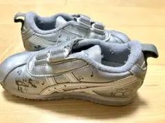 asics シルバー ベルクロスニーカー