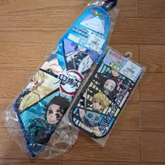 鬼滅の刃 ハンカチ 2枚セット&ループ付きハンドタオル
