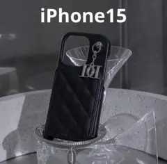 Darich ブラック iPhoneケース チェーン付き iPhone15Pro iPhoneケース + チェーンストラップセット / スマホケース / スマホ