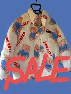 【購入前コメント要】クマ柄 レアなロングコート【特別値引】