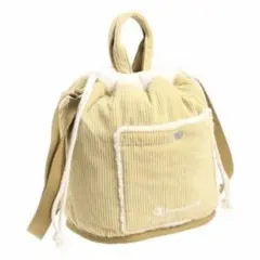 新品チャンピオン ブリオ ボアショルダーバッグ コーデュロイ 巾着型 イエロー