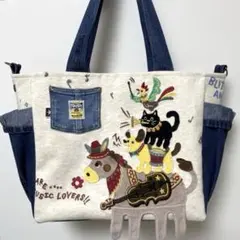 No.766デニムリメイク☆トートバッグ♡