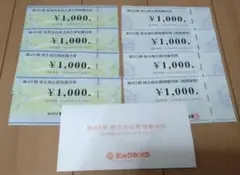 ビックカメラ コジマ 株主優待券 計8000円分 ※共通で利用できます