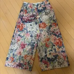 scuffers 花柄総柄ワイドシルエット パープル ハーフパンツ 希少