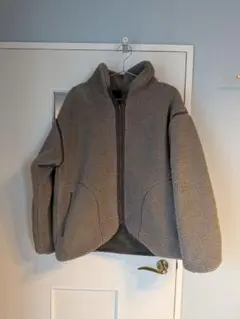 Plageリバーシブル ボアジャケット グレー カーキ