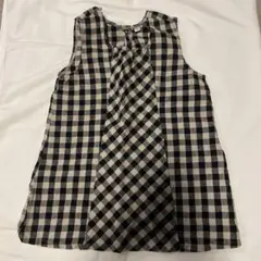 ギンガムチェック ノースリーブ 無印良品100のサムネイル