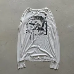 00s diesel graphic white l/s グラフィック ロンt