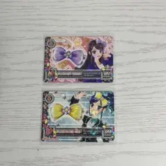 アイカツカード ジュエルつきリボン パープル イエロー