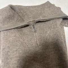 アルマデザイン フロントハーフジップハイネックMニットワンピース