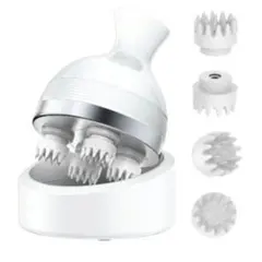 電動頭皮ブラシ ヘッドスパ 頭皮ケア 3D振動 360°回転 頭皮洗浄 USB