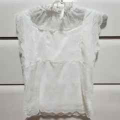 ホワイト レース ノースリーブ チュニック