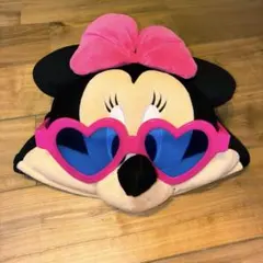 ミニーマウス ファンキャップ ハート型サングラスセット　ディズニーランド