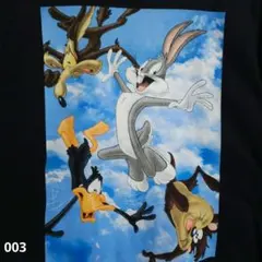 バッグスバニー ルーニーテューンズ キャラクターTシャツ 黒 ダフィー タズ Lのサムネイル