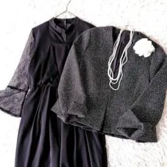 ルイルエブティック ノーカラージャケット オールインワンスーツ セットアップ L