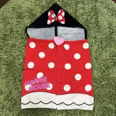 ディズニー ミニーマウス フード付き タオル