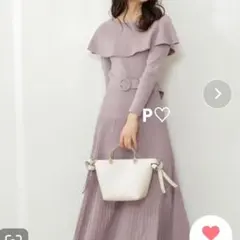 PROPORTION BODY DRESSING　ケープリブニットワンピース