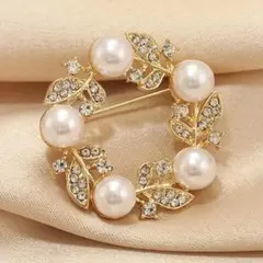 新品♡ リース パール ブローチ アクセサリー　フォーマル　式典【匿名配送】