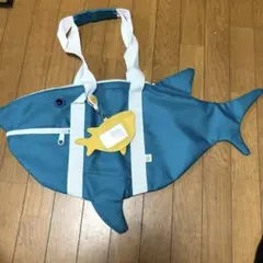popkiller 魚　サメ型トートバッグ　カードケース付き
