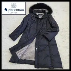 【訳あり美品】アクアスキュータム 黄金比 3WAY ダウンコート フード ファー
