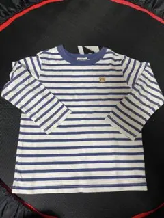 HOT BISCUIT ストライプ長袖カットソー 100