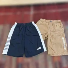 PUMA CONLUSOR キッズ ハーフパンツ 2枚セット 140cm
