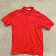 80s CHEMISE LACOSTE フランス製 ポロシャツ レッド サイズ2のサムネイル