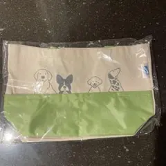 犬イラスト付きキャンバスバッグ
