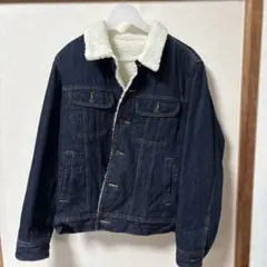 ボア襟付きデニムジャケット