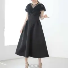 TOCCASMOCKING EMBROIDERY シャーリングドレス ネイビー6 - メルカリ