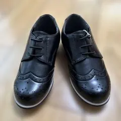 新品未使用☆コムサイズム　黒　ウィングチップ　フォーマルシューズ19㎝