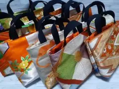 クリスマスセール1セール限定ハンドメイド帯リメイクバックトートバッグ10点