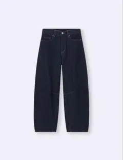 【GU】バレルレッグジーンズ(丈標準71.0～75.0cm)2色セット