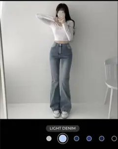 sona デニム フレア ブーツカット デニムパンツ　未使用