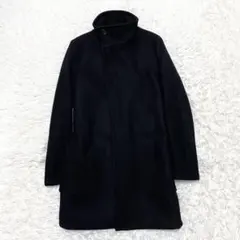 【極美品】 junhashimoto スタンドカラーウールコート　ブラック