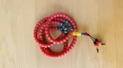 赤いビーズ ネックレス・ブレスレット