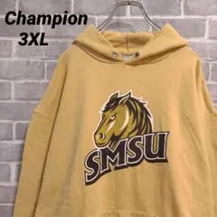 【Champion】カレッジスウェットパーカー イエロー SMSU US古着