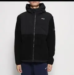FILA フリースジャケット ブラック　L 美品　今週削除‼️