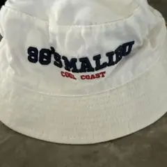ZARA 90s MALIBU 刺繍 バケットハット ホワイトのサムネイル