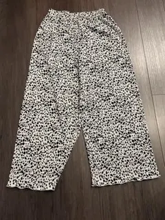 ダルメシアン柄 ワイドパンツ Lサイズ