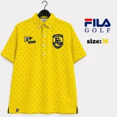 美品　フィラ　ゴルフ ポロシャツ M 接触冷感 DRY UV イエロー メンズのサムネイル