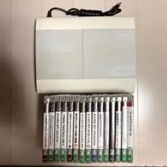 PS3 通電確認済み 本体 コントローラーなし ホワイト ゲームソフト15本付