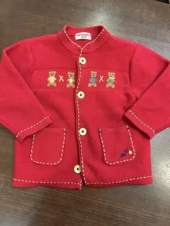 ミキハウスレトロタグ100センチニットカーディガン