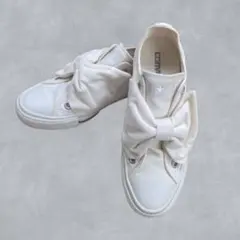 ★CONVERSE オールスター リボンベルト OX 23cm ホワイト★