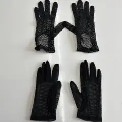 ブラック メッシュ　グローブ 手袋のサムネイル