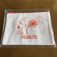 スヌーピー SNOOPY コットン調ポーチ オレンジ AOKI アオキ
