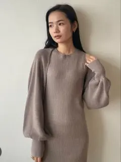 リブニットワンピース ボレロ付き　Stylevoice for xxx