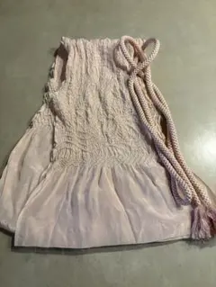 淡いピンク フリル付き帯締め