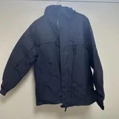 AIGLE フード付きブラックコート Sサイズ